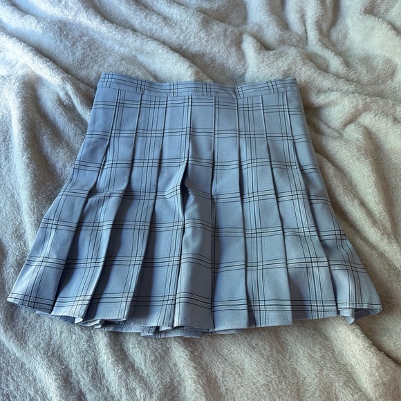 Princess Polly blue and white plad mini tennis skirt - Picture 1 of 2